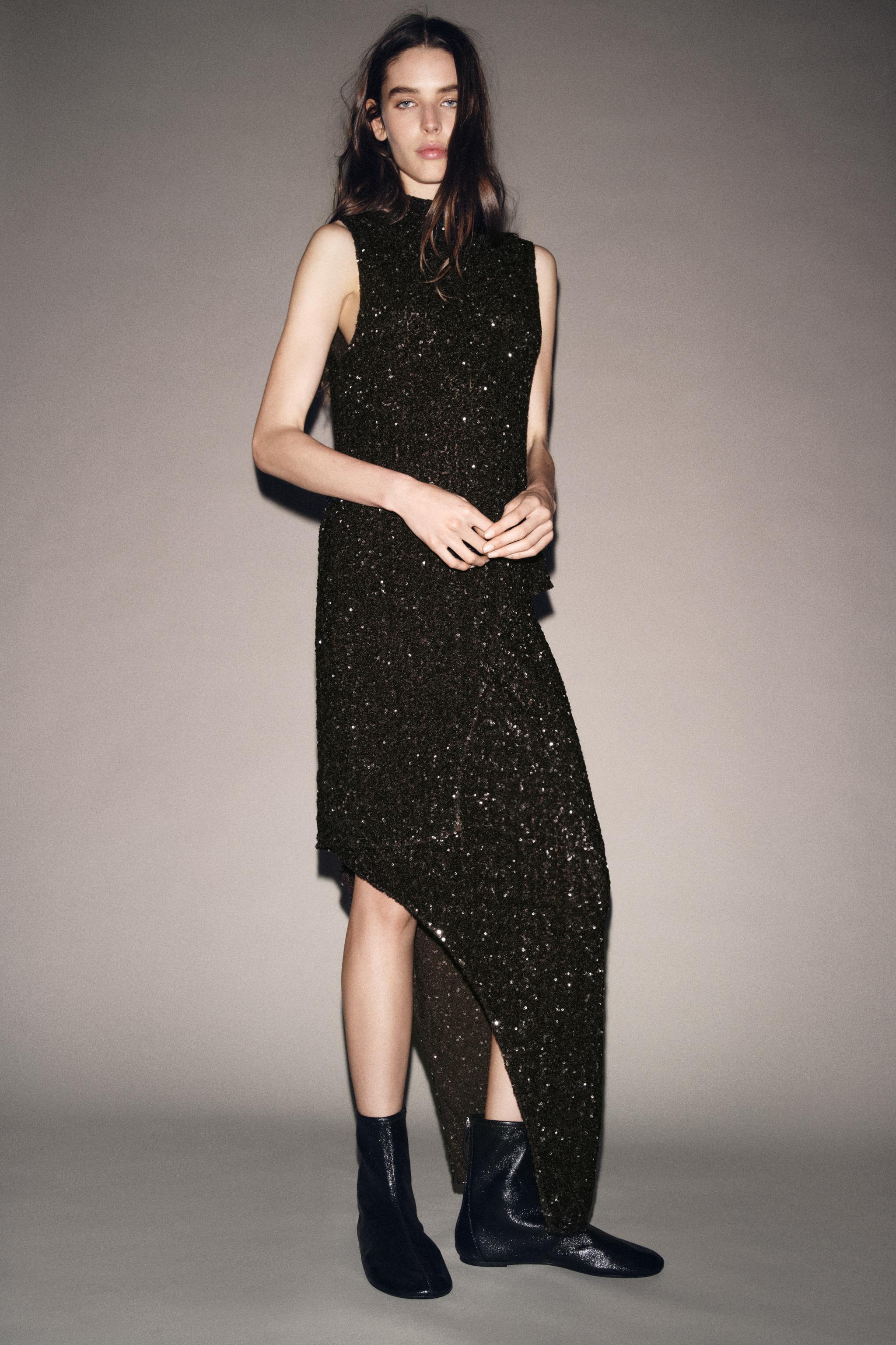 ZW COLLECTION ASYMMETRIC SEQUIN SKIRT